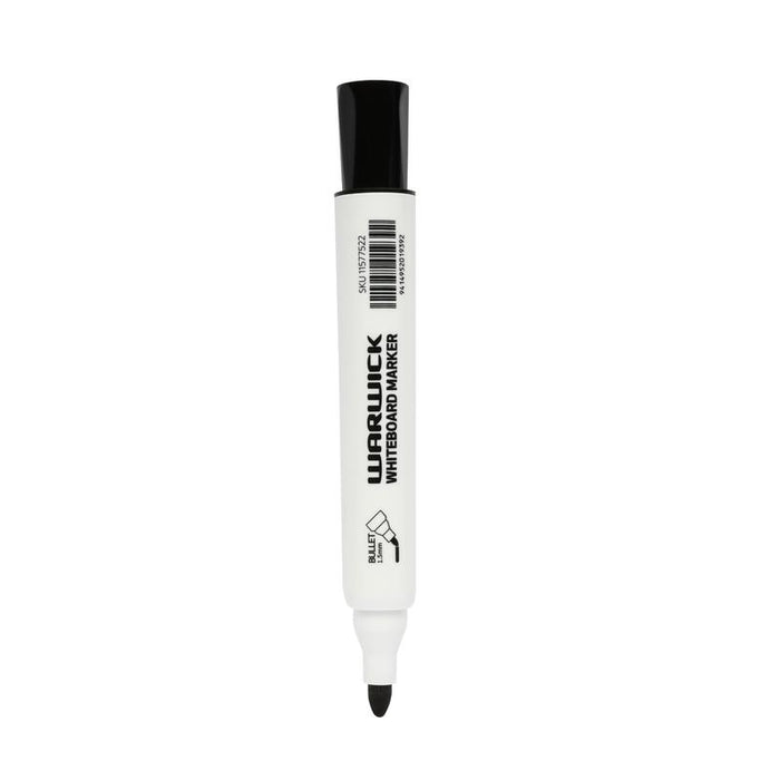 Warwick Whiteboard Marker Bullet Tip Black Pack 24 11577522_2