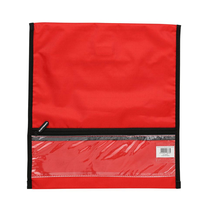Warwick XL Homework Bag 450x360mm Red with Hook & Loop_2