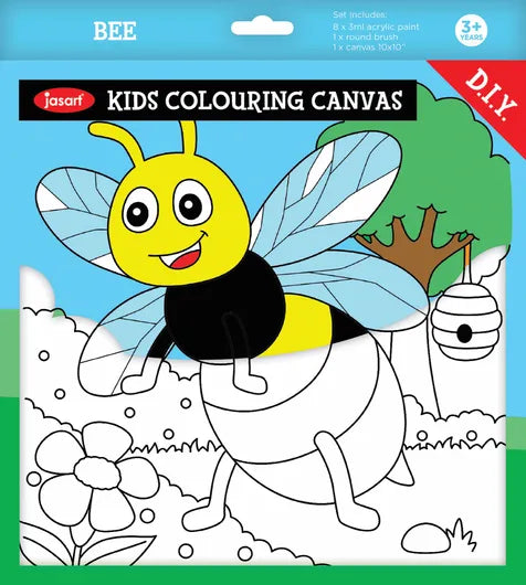 Jasart Colouring Canvas 10x10inch Bee