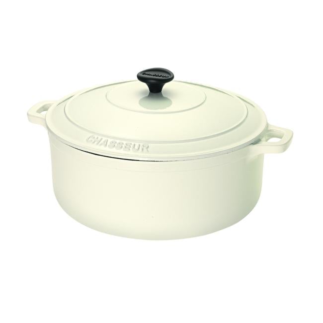 Chasseur Round French Oven (White) - 28cm/6.1L 1