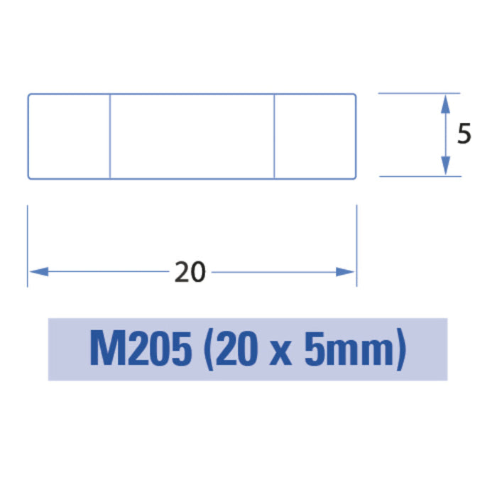 Folders M205 Slow Blow Fuse (500mA to 10A) 2