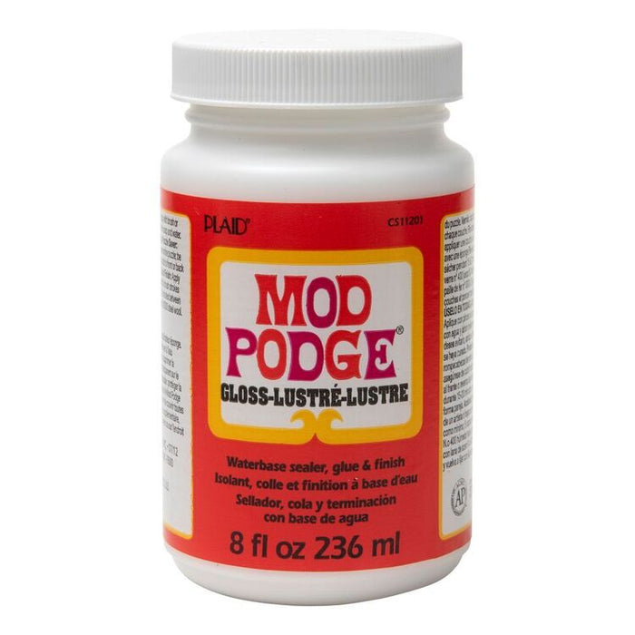 Plaid Mod Podge Gloss Glue White 8 oz - Water-Based Sealer