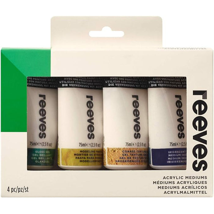 Reeves Additive Acrylic Mediums 75ml Set 4