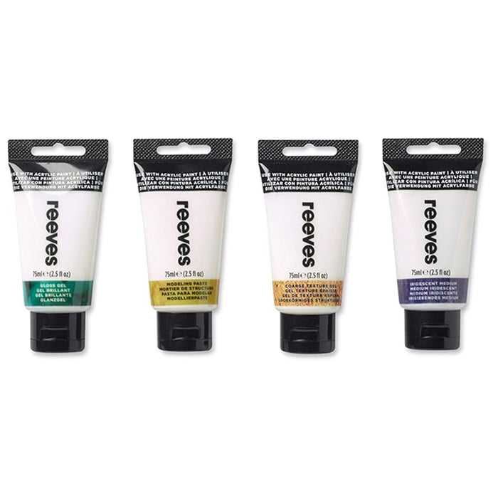 Reeves Additive Acrylic Mediums 75ml Set 4