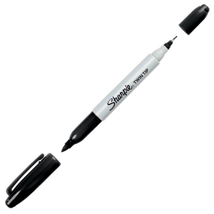 Sharpie Permanent Marker Twin Fine/Ultra Tips Black