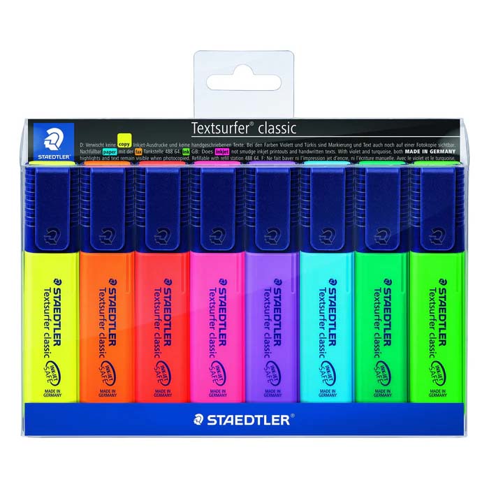 Staedtler Textsurfer Classic Highlighter Assorted Pack 8