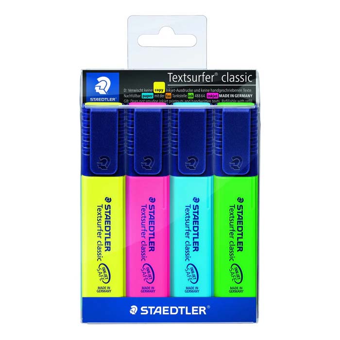 Staedtler Textsurfer Classic Highlighter 4 Pk
