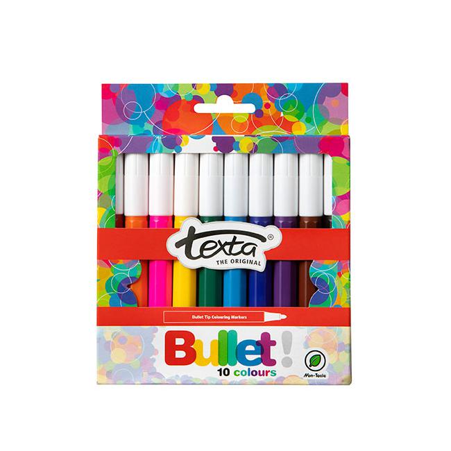 Texta bullet tip colouring marker wallet 10-Marston Moor