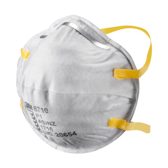 3M Respirator Classic 8710 Cupped Standard White P1, Pack of 20