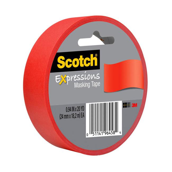 Scotch Expressions Masking Tape 3437-PRD-ESF 24mm x 18m Red-Marston Moor