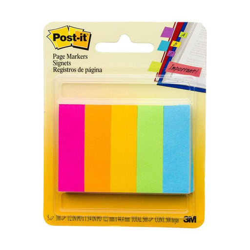 Post-it Page Markers 670-5AN 13x50mm Cape Town Pack of 5-Marston Moor