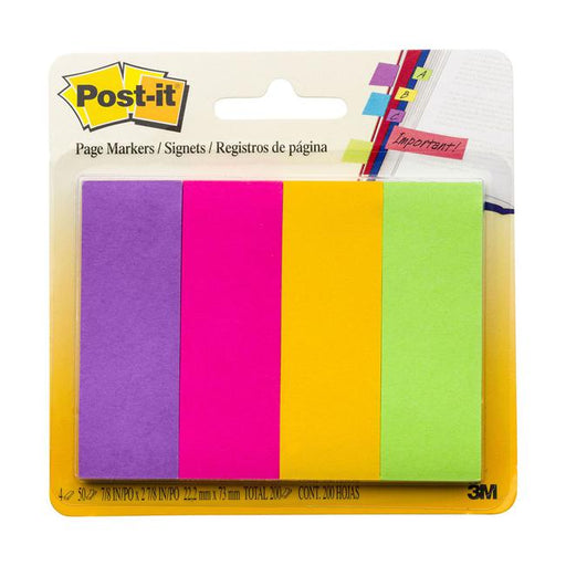 Post-it Page Markers 671-4AU 22x73mm Jaipur Pack of 4-Marston Moor