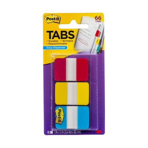 Post-it Tabs 686-RYB 25x38mm Primary Pack of 3-Marston Moor