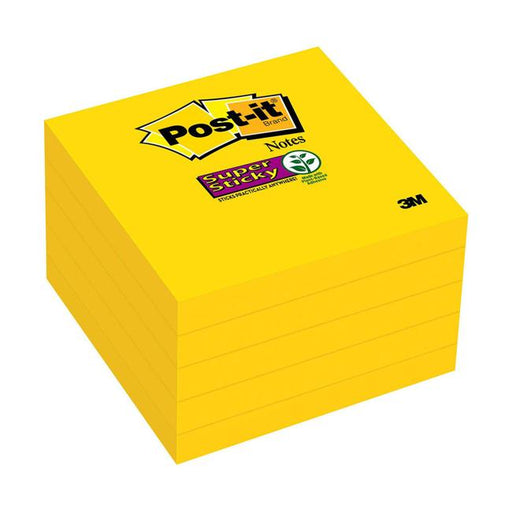 Post-it Super Sticky Notes 654-5SSY 76x76mm Yellow Pack of 5-Marston Moor