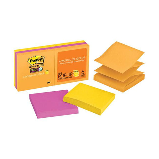 Post-it Super Sticky Pop-Up Notes R330-6SSUC 76x76mm Rio Pack of 6-Marston Moor