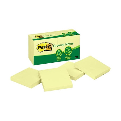 Post-it Greener Notes 654-RP 76x76mm Yellow Pack of 12-Marston Moor