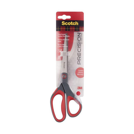 Scotch Precision Scissors 1448  8in Grey/Red-Marston Moor