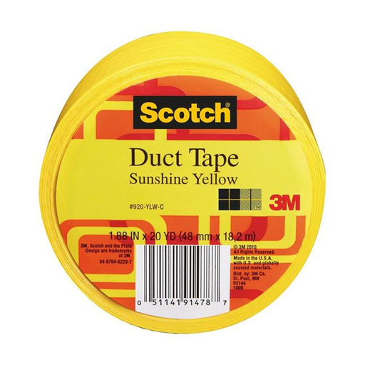 Scotch Duct Tape 920-YLW 48mm x 18.2m Sunshine Yellow-Marston Moor