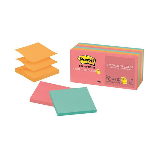 Post-it Pop-Up Notes R330-12AN 76x76mm Cape Town Pack of 12-Marston Moor