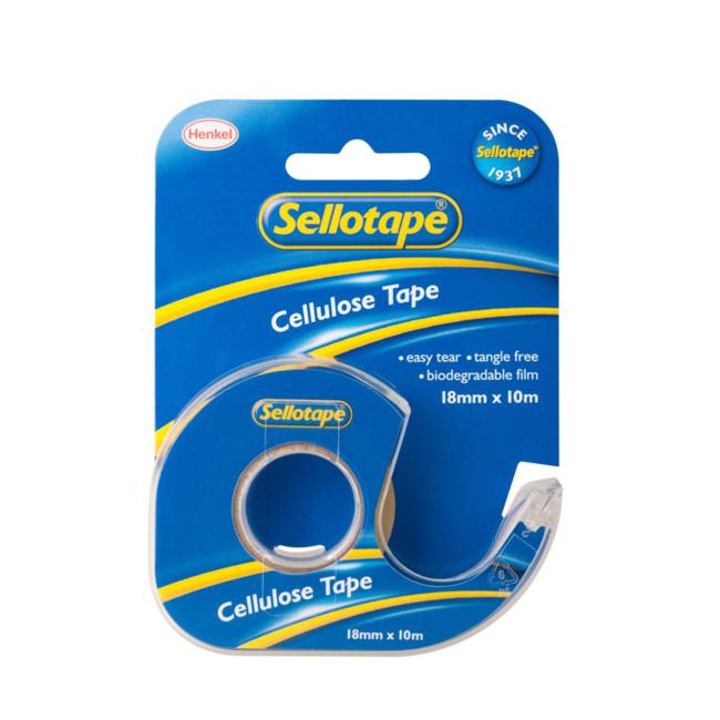 Sellotape 3264 Cellulose Tape On Dispenser 18mmx10m-Marston Moor