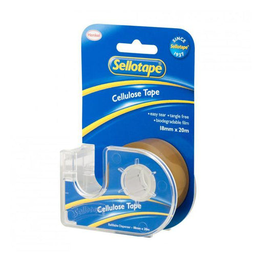 Sellotape 3263 Cellulose Tape On Dispenser 18mmx20m-Marston Moor