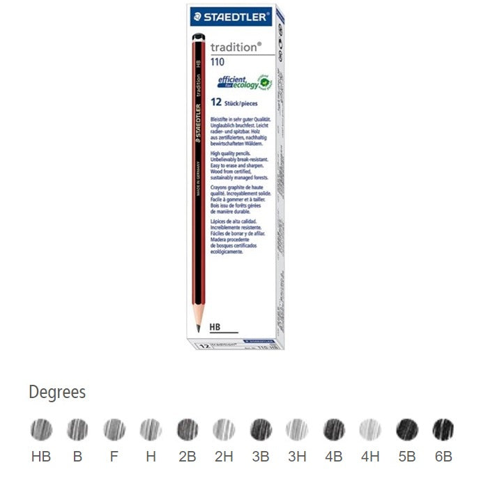 Staedtler Tradition 110 5B Pencil Box 12-Marston Moor