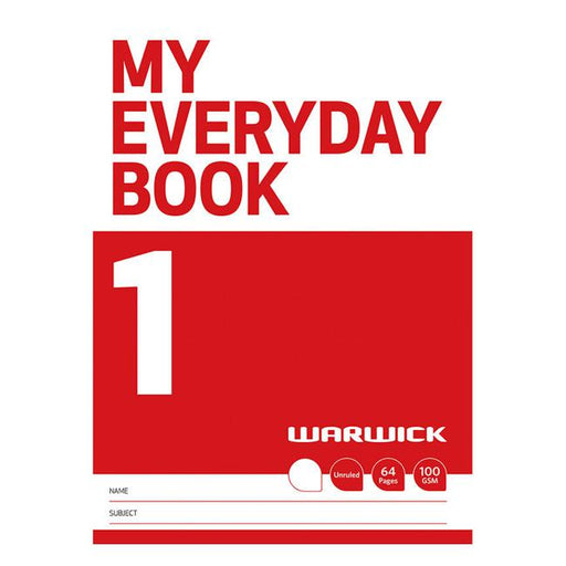 Warwick FSC Mix 70% My Everyday Book 1 Unruled 64 Page-Marston Moor