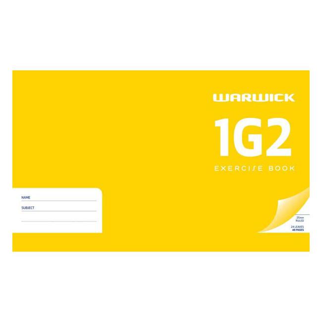 Warwick Exercise Book 1G2 24 Leaf Ruled 25mm 125x202mm-Marston Moor