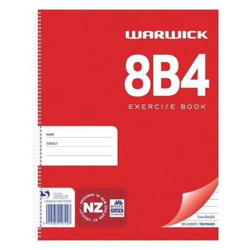 Warwick Notebook 8B4 50 Leaf Spiral Ruled 7mm 230x180mm-Marston Moor