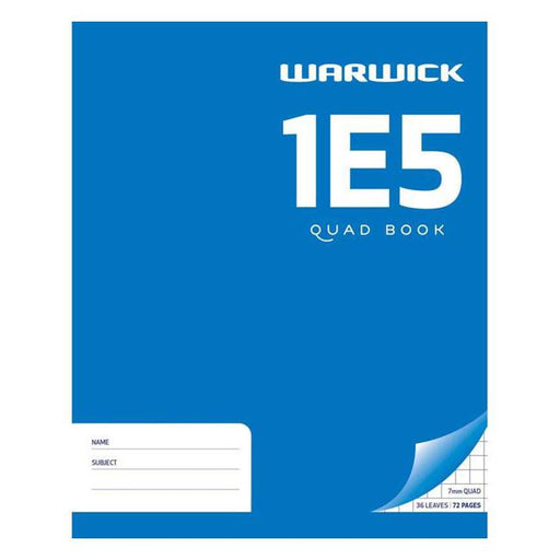 Warwick Exercise Book 1E5 36 Leaf Quad 7mm 255x205mm-Marston Moor