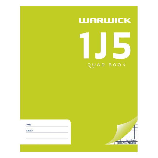 Warwick Exercise Book 1J5 36 Leaf Quad 5mm 255x205mm-Marston Moor