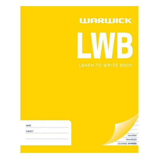 Warwick Learn To Write LWB 32 Leaf Dashed 7mm Ruled 14mm 255x205mm-Marston Moor