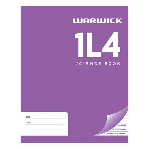 Warwick Exercise Book 1L4 28 Leaf Ruled 7mm Unruled 230x180mm-Marston Moor