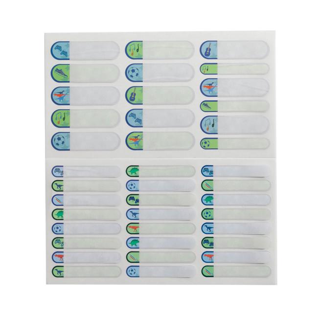 Spencil Write and Stick On Name Labels 40pk Blue-Marston Moor