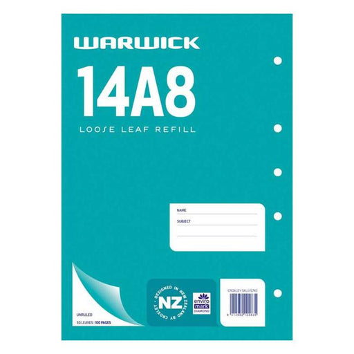Warwick Refill 14A8 Loose Leaf 50 Leaf A4 Unruled-Marston Moor