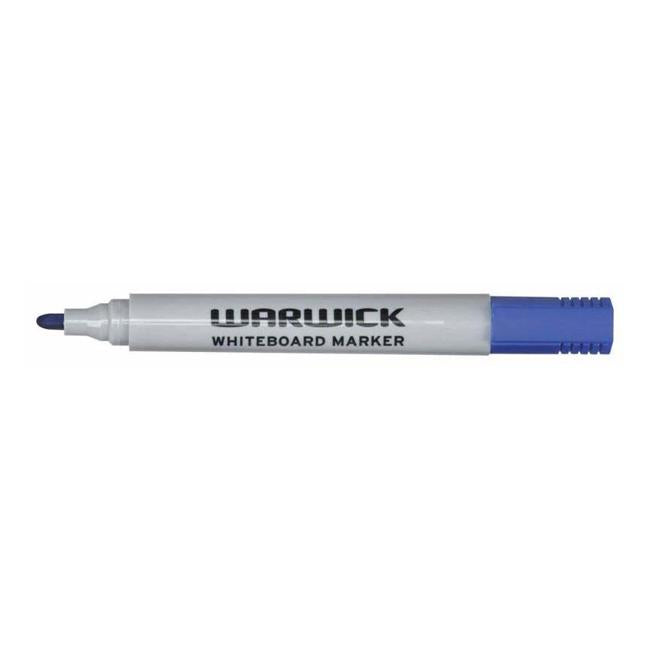 Warwick Whiteboard Marker Blue Bullet Tip Box 12-Marston Moor