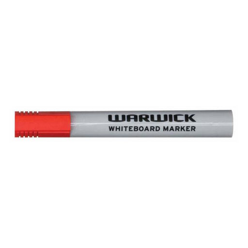 Warwick Whiteboard Marker Red Bullet Tip Box 12-Marston Moor