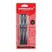 Warwick Pen Rollerball Capped Medium Blue Black Red 3 Pack-Marston Moor