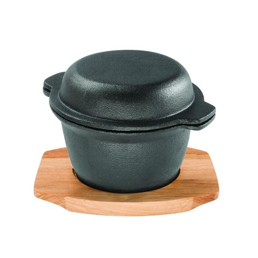 Pyrolux Pyrocast Garlic Pot With Maple Tray-Marston Moor