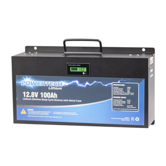 12.8V 100Ah Lithium Slimline Deep Cycle Battery With Metal Case