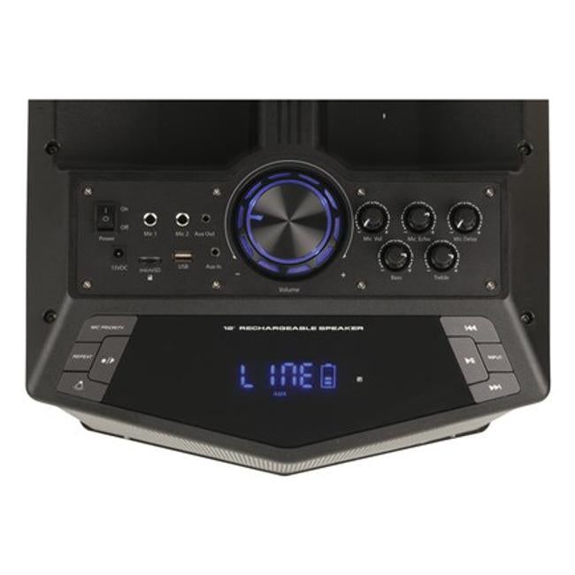12" Rechargeable Pa Speaker With Wireless Microphone