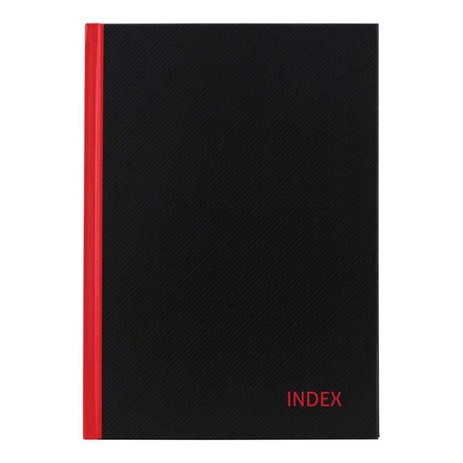 Milford Notebook Indexed Red & Black A4 100lf-Marston Moor