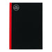 Milford Notebook A5 7Mm 68gsm With Margin Red & Black 100lf-Marston Moor