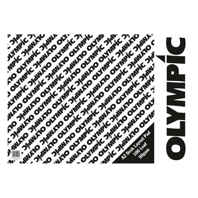 Olympic Pad A2 Layout 100 Leaf White Bank 50gsm-Marston Moor