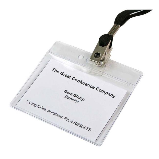 Dixon Id Pouch Landscape Pack 10 Soft Clear Hangsell