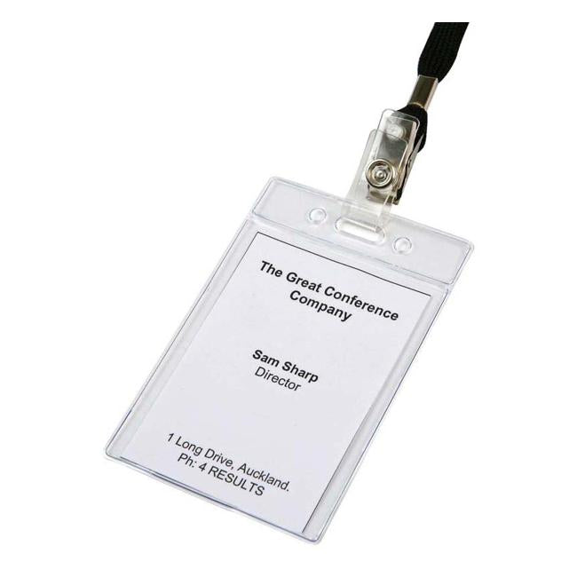 Dixon Id Pouch Portrait Pack 10 Soft Clear Hangsell