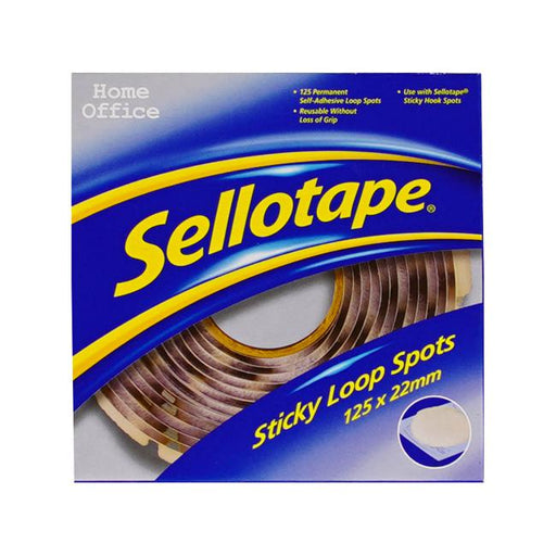 Sellotape Sticky Loop Spots Permanent 22mm 125 Pack-Marston Moor