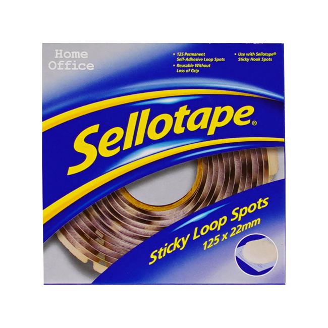 Sellotape Sticky Loop Spots Permanent 22mm 125 Pack-Marston Moor