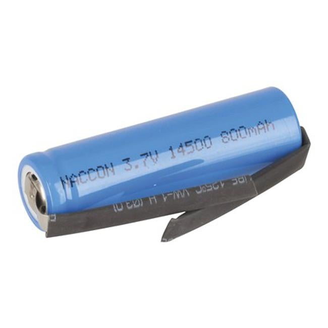 14500 Rechargeable Li-Ion Battery 800Mah 3.7V Solder Tag