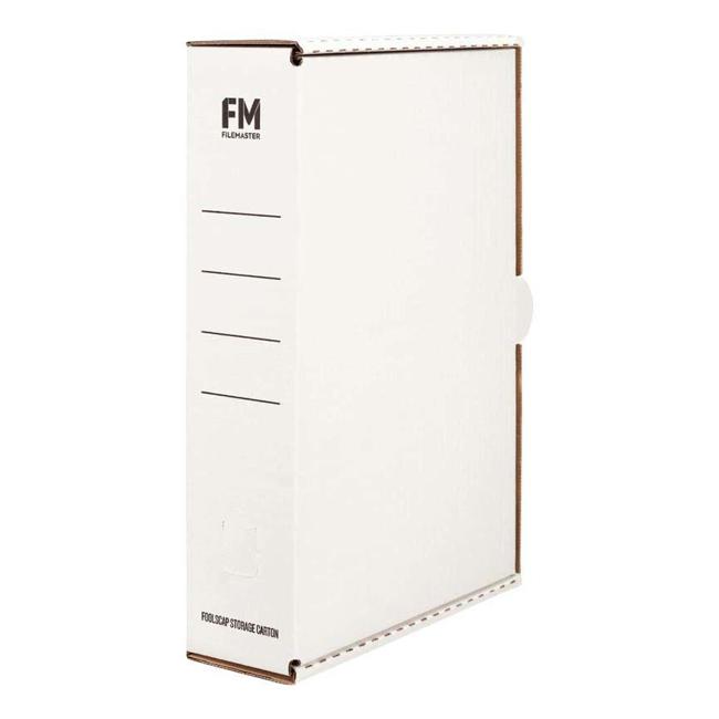 FM Storage Carton White Foolscap 385x250x85mm Standard Strength
